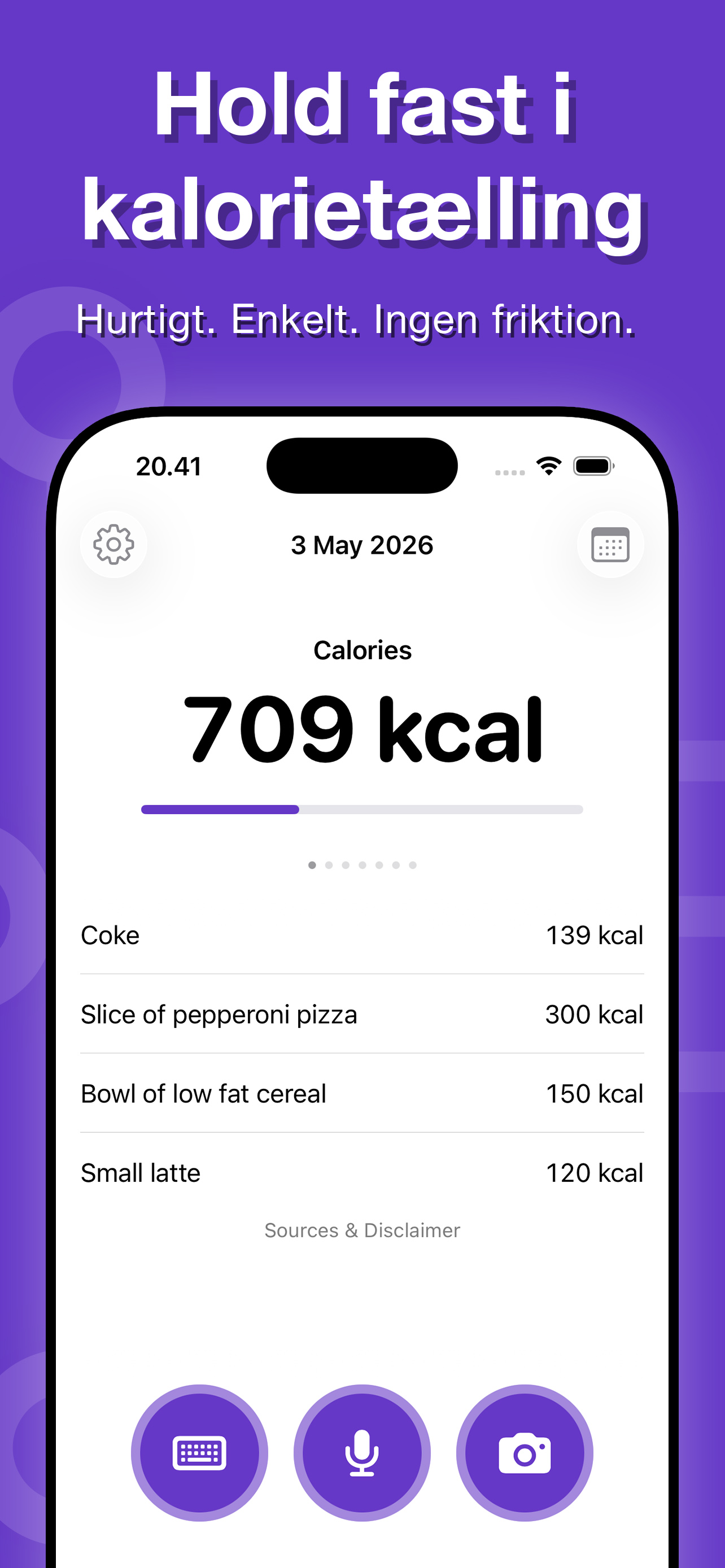CalSum app screenshot