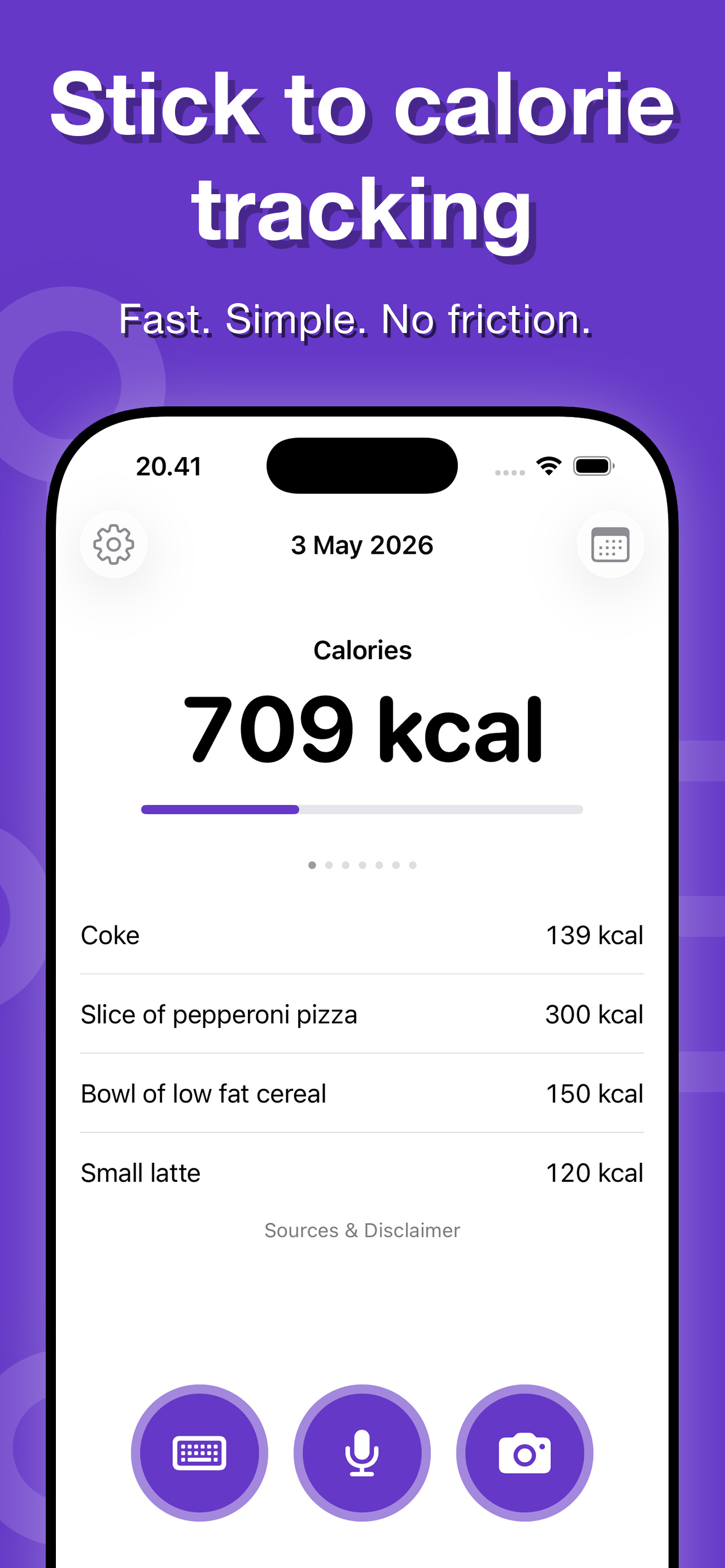 CalSum app screenshot