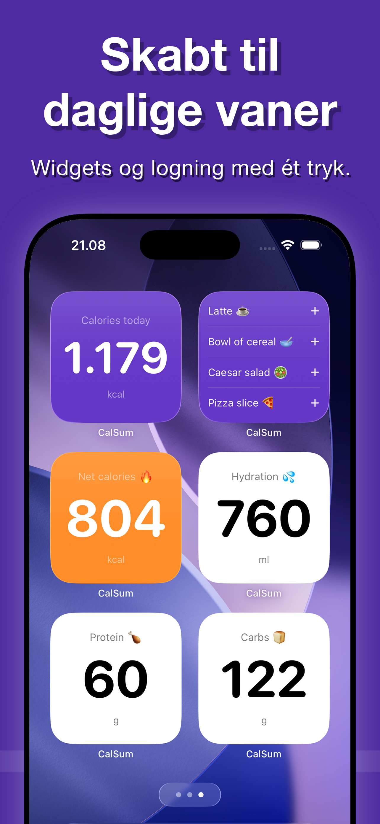 CalSum app screenshot