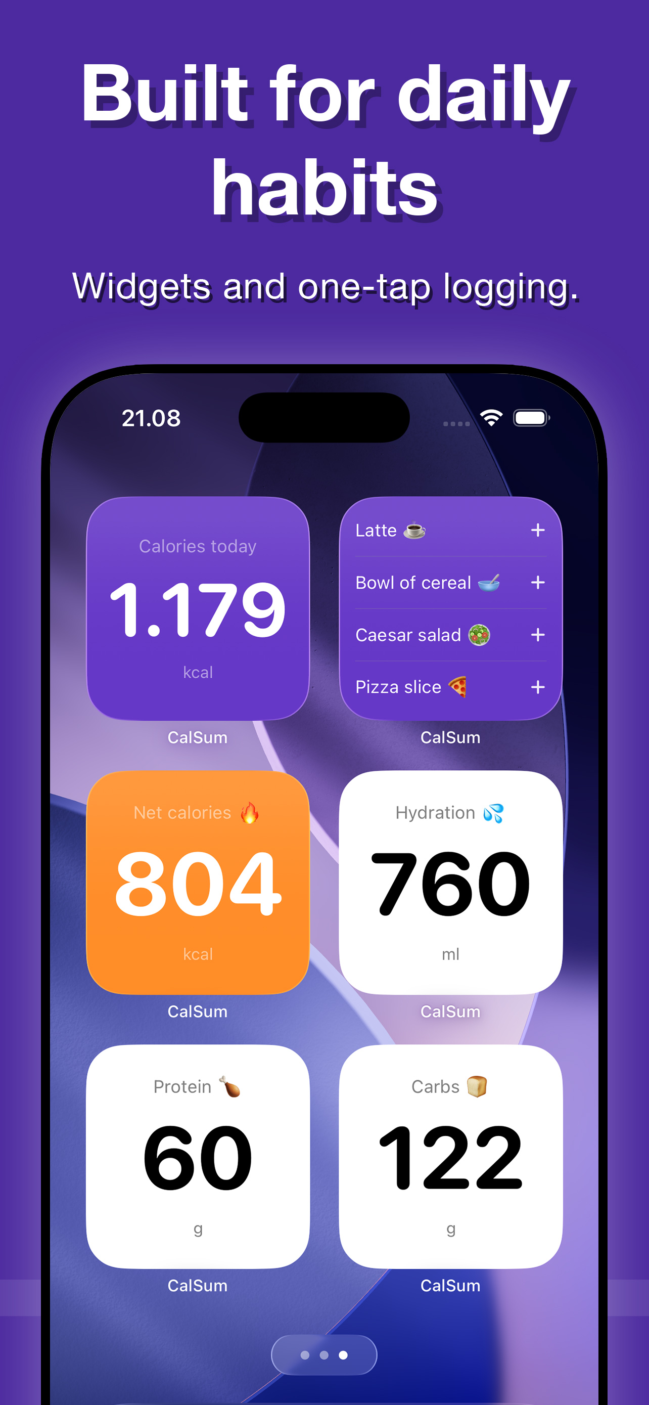CalSum app screenshot